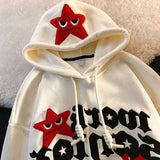 Wool Sweatshirt Women 2023 Embroidery Letter Pullover Y2K Hoodies Women Street Five-pointed Star Niche Trend Loose Men