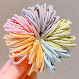 New Girls Candy Colors Nylon Basic Elastic Hair Bands Kids Rubber Bands Headband Scrunchie Fashion Hair