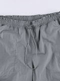 Pocket Patched Drawstring Cargo Pants- Outfit