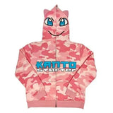 New Y2K Hoodie Hip Hop Camouflage Print Oversized Zipper Hooded Sweatshirt Harajuku Street Punk Rock Jacket Tops