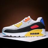 Air Cushion Sneakers Men's And Women's Large Size Light Casual Shoes Color Trend Net Cloth Breathable Running