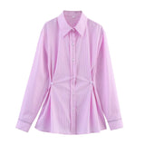 2025 New Women's Waist Button Decoration Waist Trim Long-Sleeved