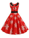 Women Pink Polka Dot Elegant Party Dress Retro Vintage 50s 60s Pin Up Rockabilly Dress Casual Robe
