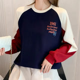 Shirt Streetwear Plain Sweatshirt Aesthetic Pullover Casual Spring Korean Fashion Women's Tops Vintage Clothes for