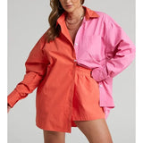 Casual Two Piece Sets Womens Outifits Shorts Fashion Set of Pants and Blouse Solid Color Cardigans Y2k Tracksuit