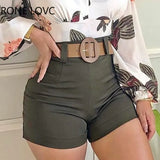 Spring V Neck Tropical Print Long Sleeve Top & Shorts Set Women Sets 2 Piece