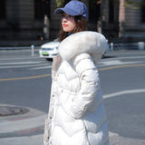2022 New Winter Jacket Women's Warm Fashion Drawstring Fur Hooded Coat Long Parkas Women's Thick Clothes