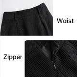 Mini Skirts Women Autumn Corduroy Pleated Tender Warm Thicken Classic Retro Solid High Waist Stylish A-lien Hipster