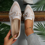 Pointed Large-Size Flying Flat Sole Single Shoes Women's Bow Breathable Sleeve Lazy Working