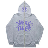 Zipper Hoodies Minus Two Pattern Printing Solid Color Oversized Clothing 2023 New Punk Harajuku Leisure Best Selling