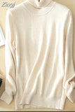 Cashmere Turtleneck Knitted Women Sweaters And Pullovers Women's Pullover Sweater Turtleneck Long