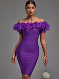 Bandage Dress 2022 New Women Off Shouler Bandage Dress Bodycon High Quality Elegant Sexy Evening Club Party Dress