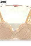 Women's Lace Unlined Underwire Push Up Bra Full Lace Brassiere Underwear Bras Lingerie Intimates Bralette