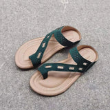 Clip Toe Slippers Hollow Splicing Flat Bottom Leisure 414243 Large Code Cold