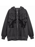 hoodie with zipper and angel
