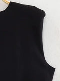 2023 Cut Out Long Dress Women Summer Sleeveless White Black Dress Woman Fashion Ruched Midi Elegant Party Dresses For