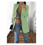 New Fashion Women's Casual Suit Set Multi-color Lapel Slim Cardigan Temperament Commuting Solid Color Suit Coat
