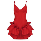 Spaghetti Strap Bandages Dress Women Sexy Bodycon Clothes Club Party Celebrity Mini