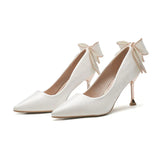 Zingj High Heels Female Autumn Fine Heel 2023 New French Temperament Small Heel Shoes Bride Main Wedding Shoe Tip-Outfit