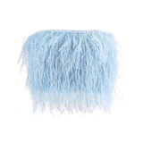 Women Sexy Top 2022 New Summer Fashion Feathers Strapless Clothing Club Party Elegant