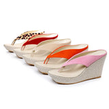 Cm Bohemian Beach Sandals Thick Soles Heel Clipper Waterproof Table Word Toe