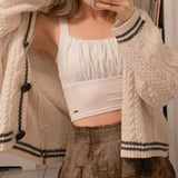 90s Aesthetic Knitted Button Cardigan-Outfit