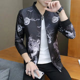 and Autumn Men's Bomber Zip Jacket 2023 Korean Men's Fashion Casual Street Wear Hip Hop Slim Bomber Jacket Men's