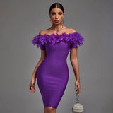 Bandage Dress 2022 New Women Off Shouler Bandage Dress Bodycon High Quality Elegant Sexy Evening Club Party Dress