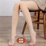 Winter High Waist Hosiery Elastic Warm Leggings Ladies All-match Translucent Tights Plus Velvet Stockings Women's