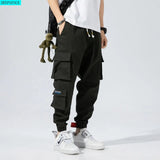 Big Men's Trousers Summer Overalls Men's Trendy Nine-Point Korean Version of The Tide Brand Harem Trousers for