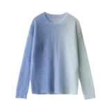 VEN Fashion Women's Thin Sweater Gradient Mohair Loose Slightly Transparent Pullover Office Lady Woman Spring