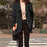 Zingj Celebrity Spring And Autumn New Korean Version Of The Suit Jacket Female Casual Loose Chic Pink Small Suit Slim Korean