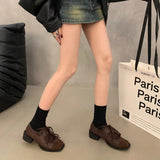 Thick Bottom Side Head With Lefu Shoes Women's Shoes 2025 New Autumn And Winter Fashion Temperament Single