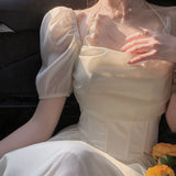 French Style Women Elegent Party Prom Midi Dress Female Fashion Slim Fairy Clothes