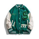 New Spring Retro Letter Embroidered Jackets Coat Men's Y2K Street Hip Hop Trend Baseball Uniform Couple Casual Loose
