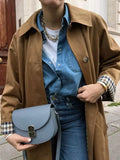 Temperament POLO Sweater Women Autumn And Winter Kaqi Single Buckle New