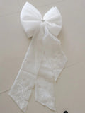 Seperate Ivory Organza Bow Appliques Wedding Dress Knots White Removeable Bride Dresses Knots With