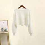 Winter Warm Clothes Three Piece Set Women Outfits Office Ladies Elegant Woolen Coats+knitted Sweater+wool Harem Pants