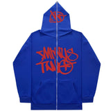 Zipper Hoodies Minus Two Pattern Printing Solid Color Oversized Clothing 2023 New Punk Harajuku Leisure Best Selling