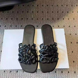 With One-Word Slippers Women's 2025 Summer New Bottom Wear Leisure Holiday Style Comfortable Beach