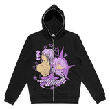 Zip up Hoodie women anime new graphics goth Sweatshirt Sport Coat Pullover grunge Gothic Long Sleeve Oversized hoodie