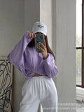 Spring And Autumn New Solid Color Long-Sleeved T-Shirt Women Hot BF Wind Lengthn Cotton Top