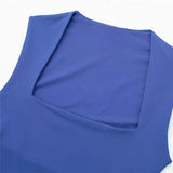 2023 Black Body Woman Square Neck Sexy Lingerie For Women Body Sleeveless Bodysuit Women Wide Straps Bodycon Summer