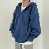 Women Hoodie Harajuku Korean Version Loose Oversized Sweatshirts Solid Color Long Sleeved Hooded Sweatshirt Student Girl Top