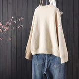 cardigan loose all-match irregular sweater jacket women spring and autumn long-sleeved v-neck leisure