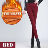 Autumn Winter Plus Thick Velvet warm Leggings Elastic High Waist Pants female Slim Women's Casual Pants female