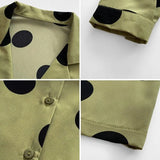 Women Polka Dot V-neck Chiffon Designed Ins Plus Size 4XL Simple All-match Elegant Streetwear Office Ladies Chic