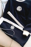 Piece Women Set Winter Spring Warm New Arrival Casual Black Knitting O-Neck Sweater Long Sleeve Top And Long Pants
