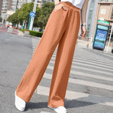 Cotton Linen Oversize Streetwear Women Wide Leg Pants Summer Elastic High Waist Y2k Trousers Loose Harajuku Casual