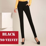 Autumn Winter Plus Thick Velvet warm Leggings Elastic High Waist Pants female Slim Women's Casual Pants female